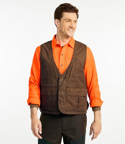 Men's Double L Waxed-Cotton Upland Vest | L.L.Bean US