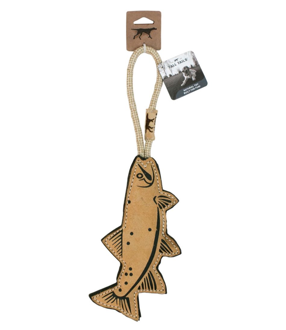 Natural Leather and Wool Fish Dog Tug Toy | L.L.Bean discount