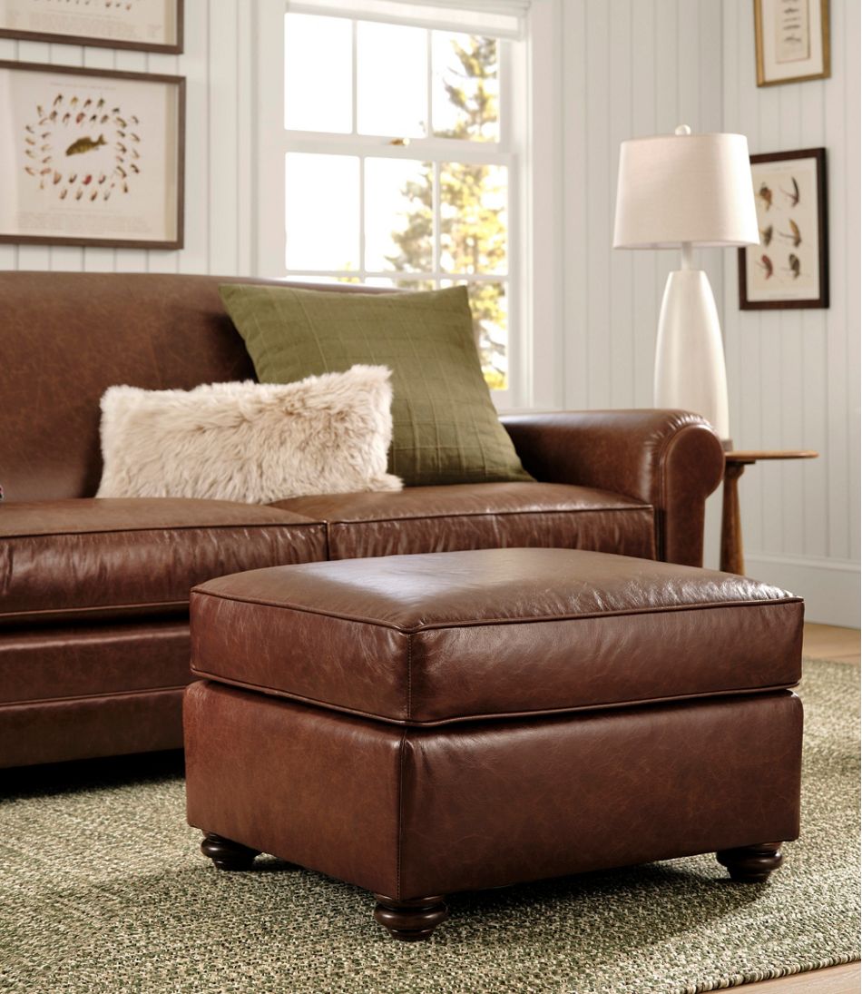 Bean's Leather Lodge Ottoman | L.L.Bean online