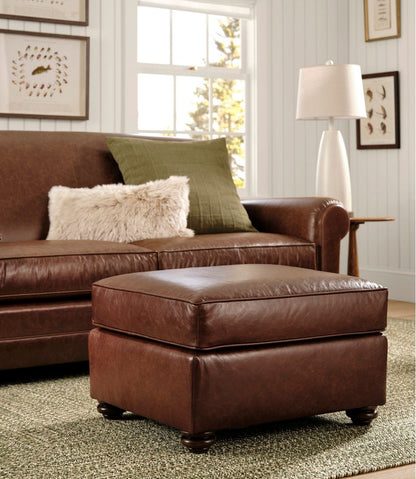 Bean's Leather Lodge Ottoman | L.L.Bean online