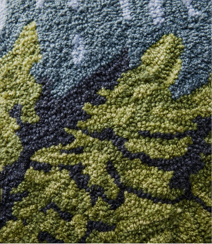 Indoor/Outdoor Hooked Pillow, Lakeside Mountain Scene | L.L.Bean discount