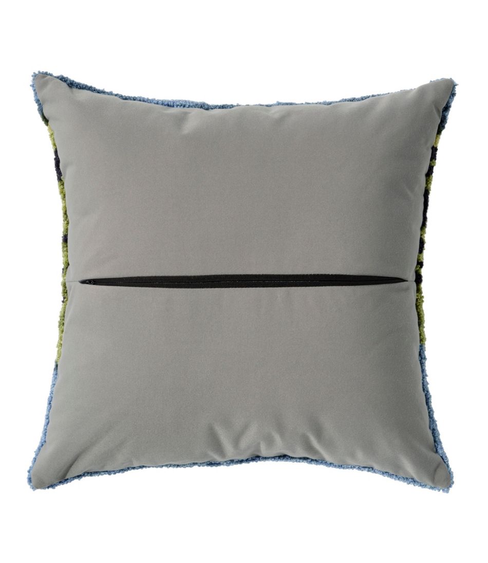 Indoor/Outdoor Hooked Pillow, Lakeside Mountain Scene | L.L.Bean discount