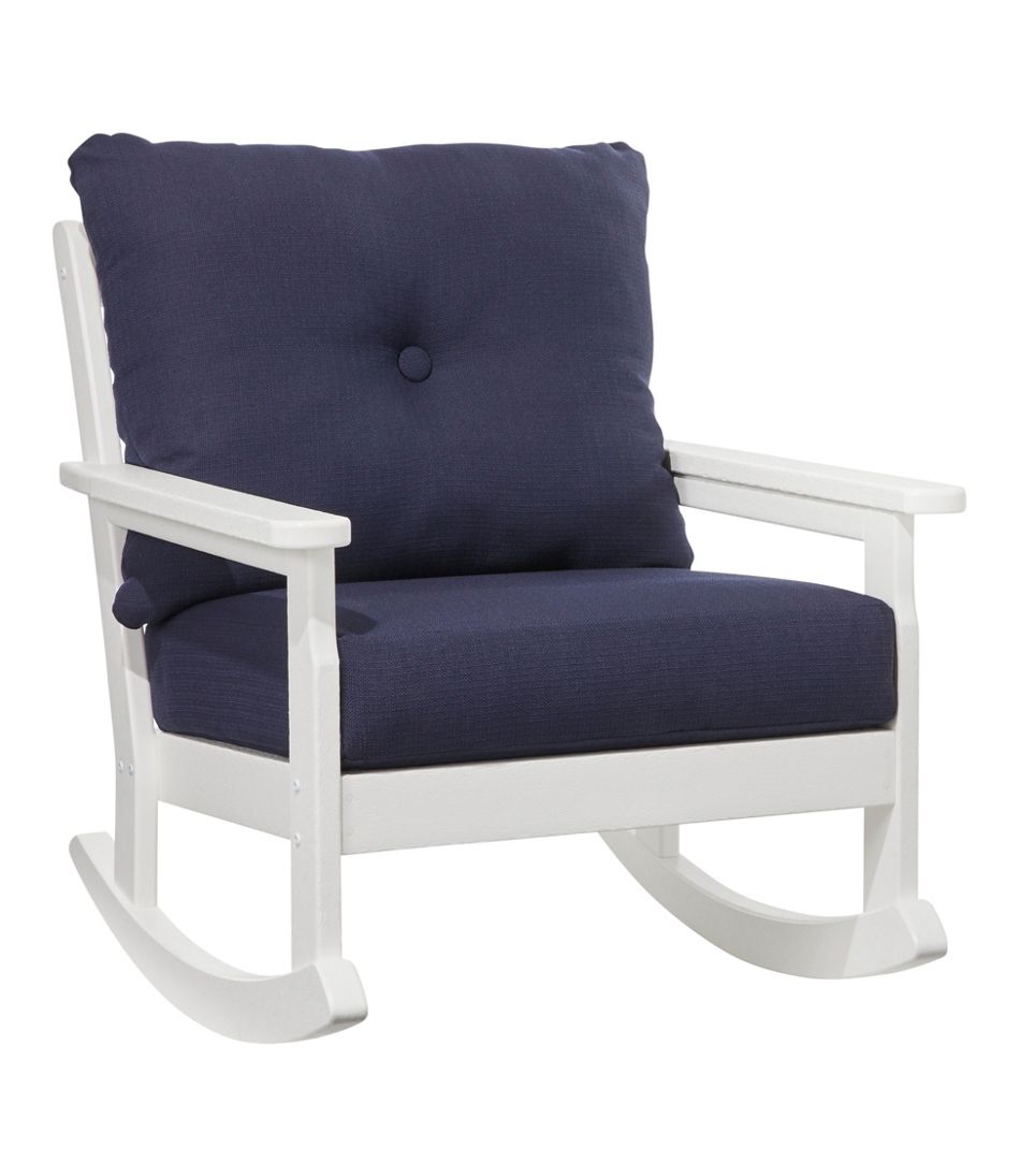 All-Weather Patio Rocker with Textured Cushion, White | L.L.Bean discount