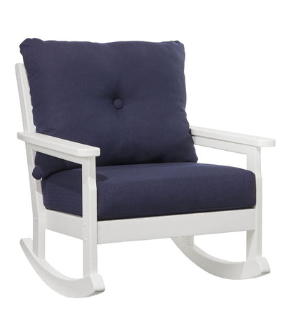 All-Weather Patio Rocker with Textured Cushion, White | L.L.Bean discount