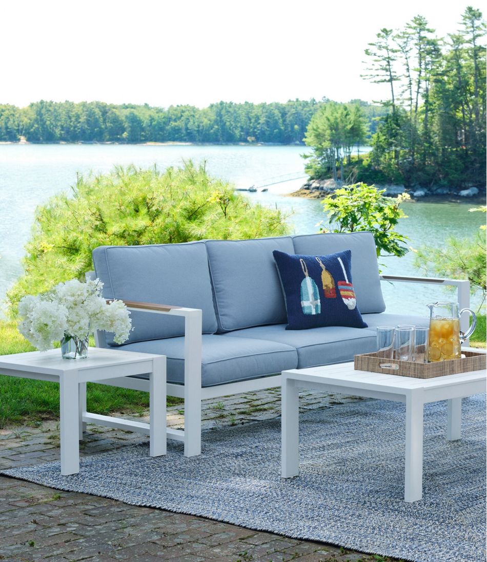 White Aluminum Deep Seating Side Table | L.L.Bean online