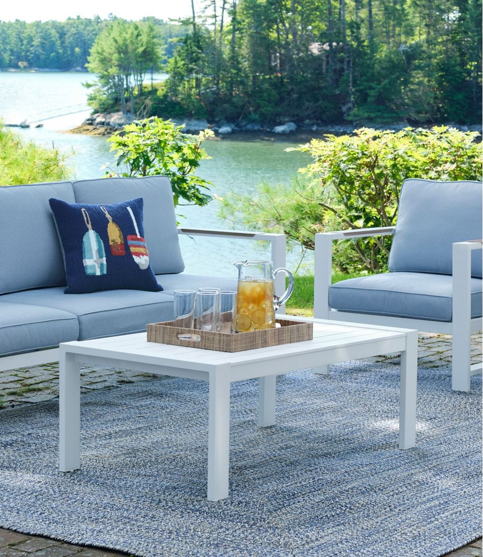 White Aluminum Deep Seating Coffee Table | L.L.Bean US