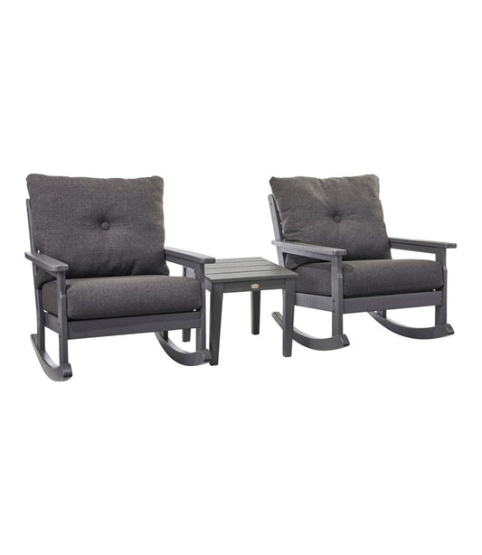 All-Weather Patio Rocker Set with Side Table, Slate Gray | L.L.Bean discount