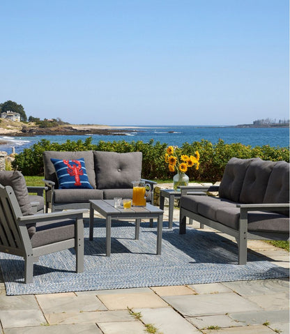 All-Weather Patio Chair with Textured Cushion, Slate Gray | L.L.Bean for sale