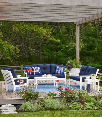 All-Weather Patio Loveseat with Textured Cushion, White | L.L.Bean online