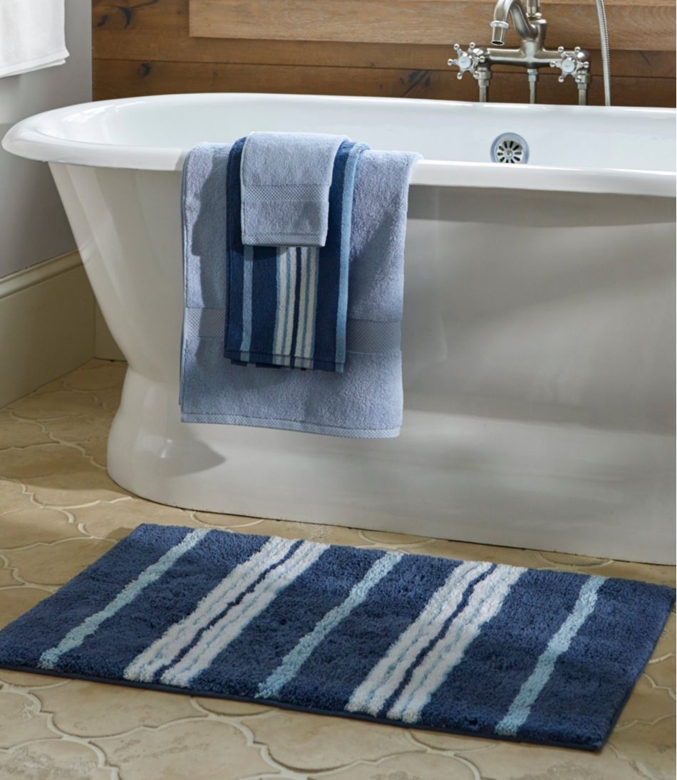 Premium Cotton Bath Mat, Multistripe | L.L.Bean online