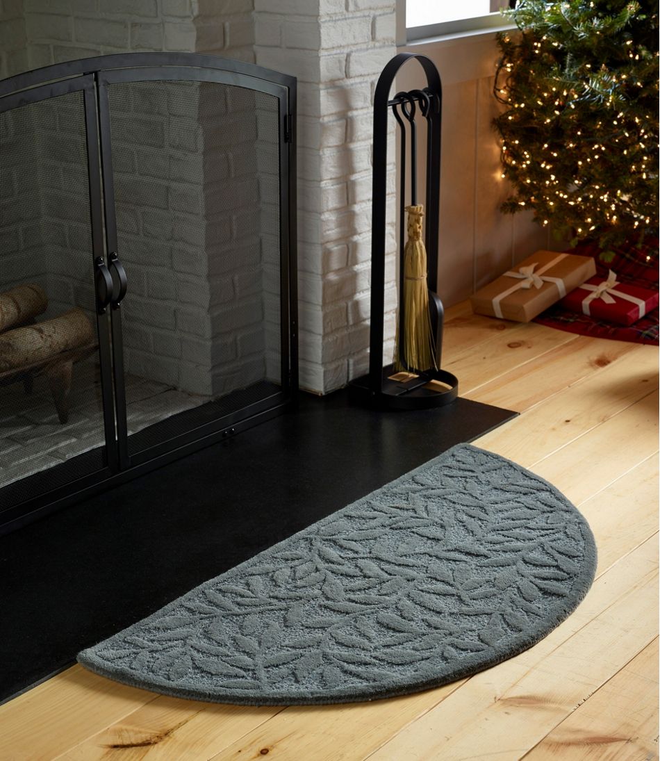 Wool Hearth Rug, Crescent, Leaf | L.L.Bean online