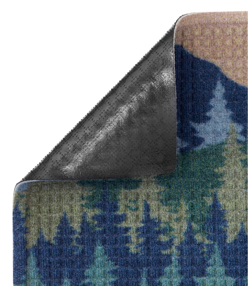 Printed Recycled Waterhog Doormat, Pine Trees | L.L.Bean online