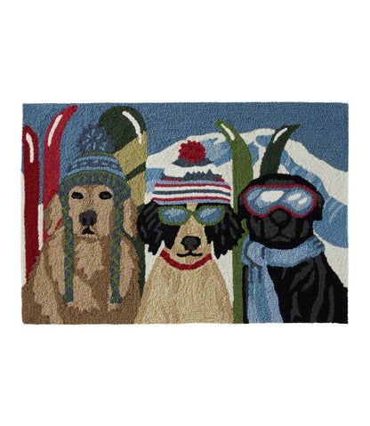 Indoor/Outdoor Vacationland Rug, Dogs Skiing | L.L.Bean discount
