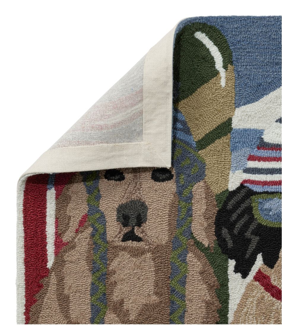 Indoor/Outdoor Vacationland Rug, Dogs Skiing | L.L.Bean discount