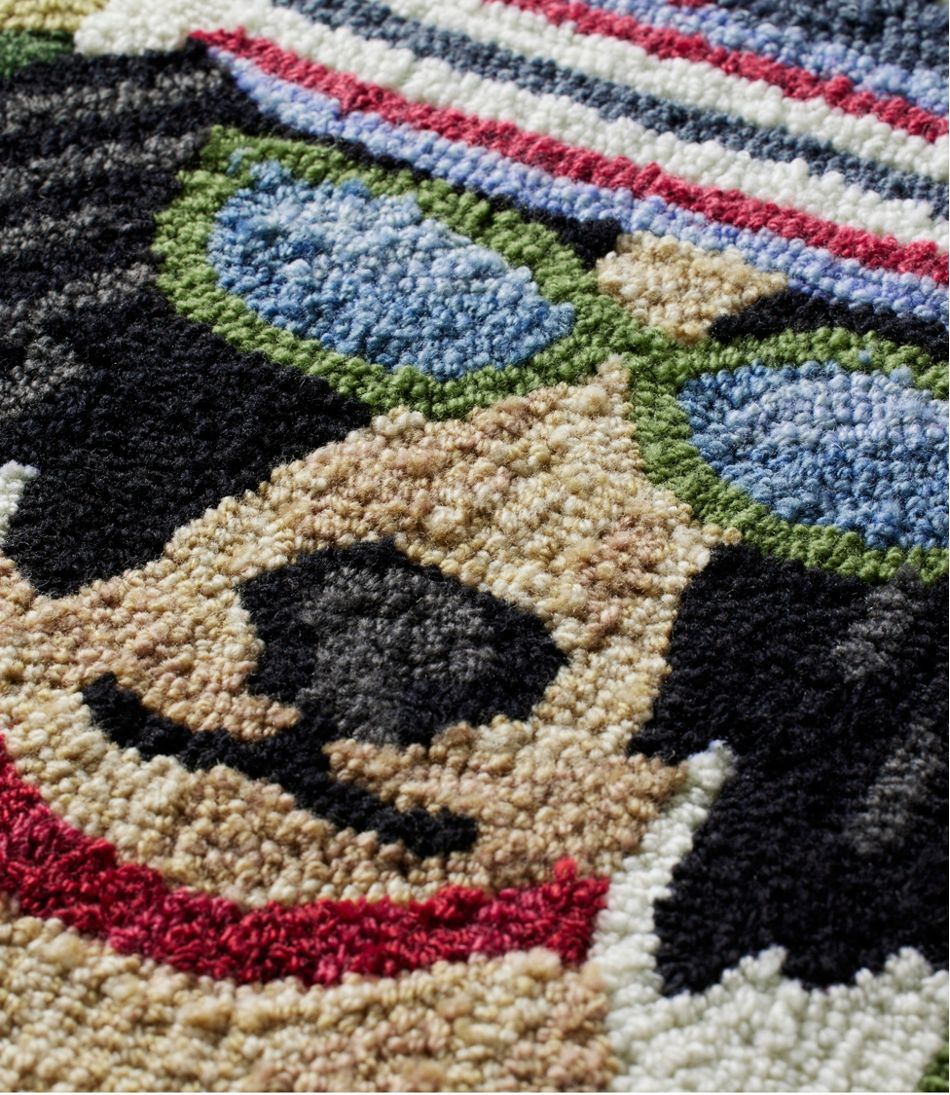 Indoor/Outdoor Vacationland Rug, Dogs Skiing | L.L.Bean discount