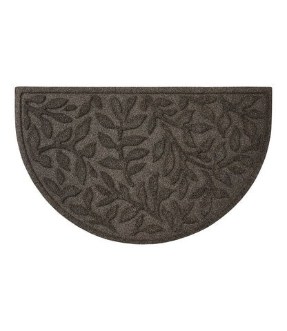 Heavyweight Recycled Waterhog Doormat, Half Round, Woodland Leaf | L.L.Bean on sale