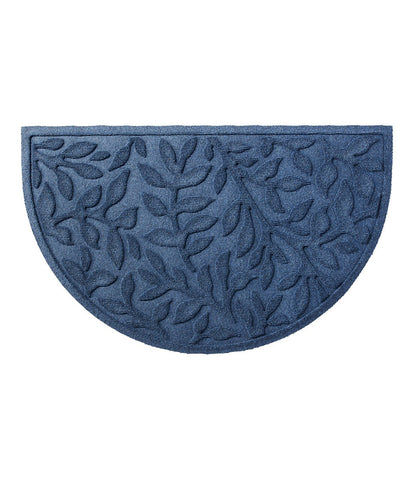 Heavyweight Recycled Waterhog Doormat, Half Round, Woodland Leaf | L.L.Bean on sale