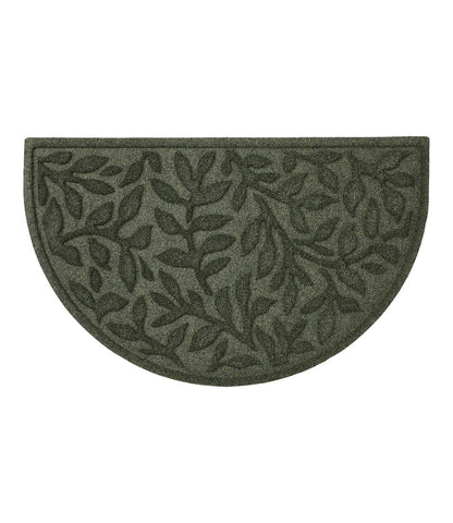 Heavyweight Recycled Waterhog Doormat, Half Round, Woodland Leaf | L.L.Bean on sale