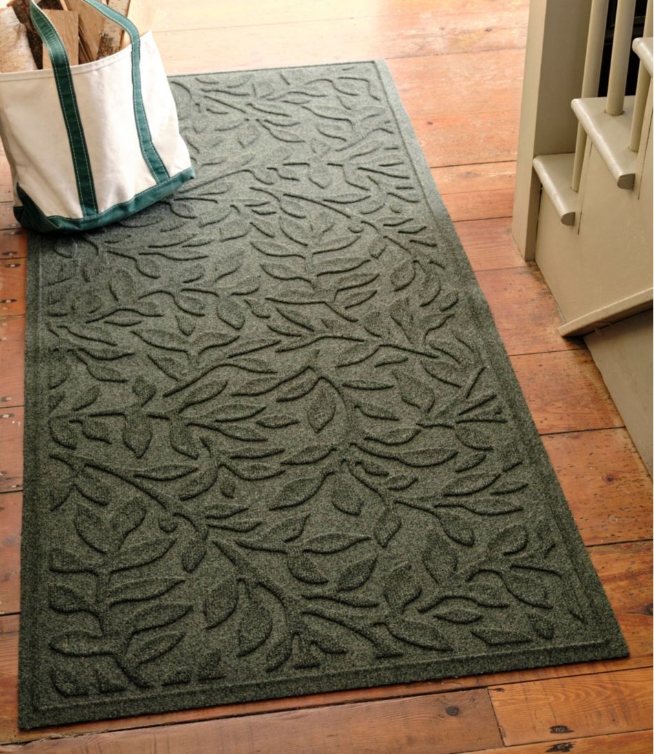 Heavyweight Recycled Waterhog Mat Runner, Woodland Leaf | L.L.Bean online