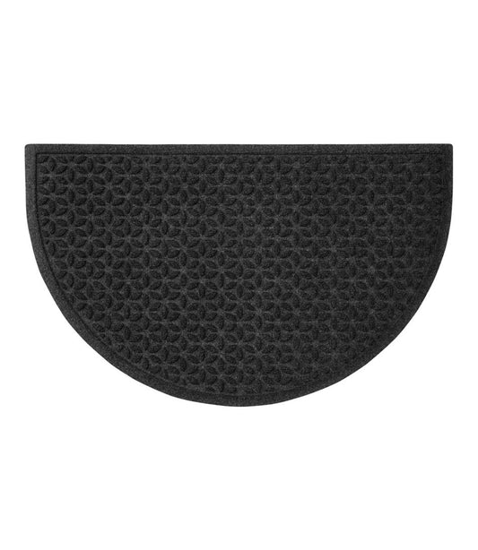 Heavyweight Recycled Waterhog Doormat, Half Round, Blooming Circles | L.L.Bean US