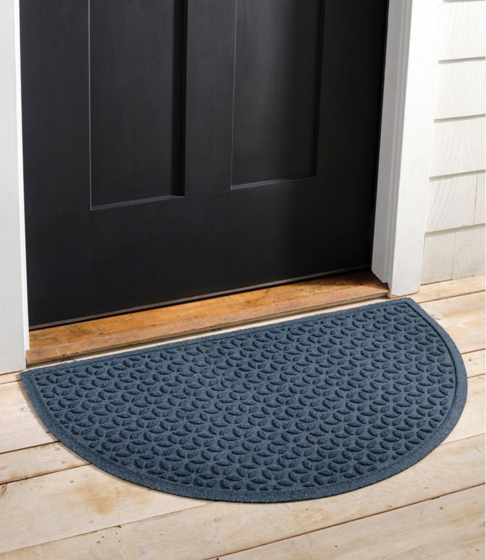 Heavyweight Recycled Waterhog Doormat, Half Round, Blooming Circles | L.L.Bean US