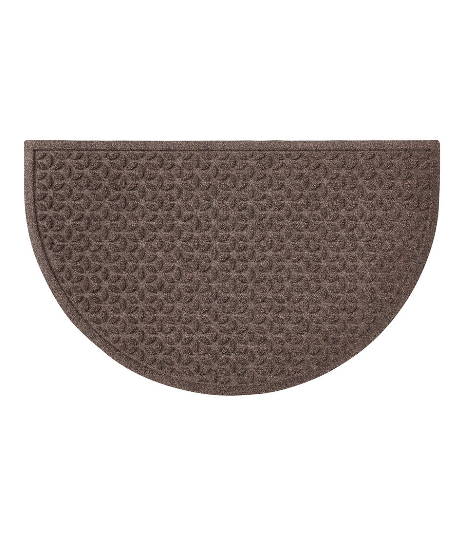 Heavyweight Recycled Waterhog Doormat, Half Round, Blooming Circles | L.L.Bean US