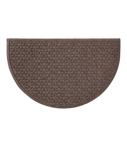 Heavyweight Recycled Waterhog Doormat, Half Round, Blooming Circles | L.L.Bean US