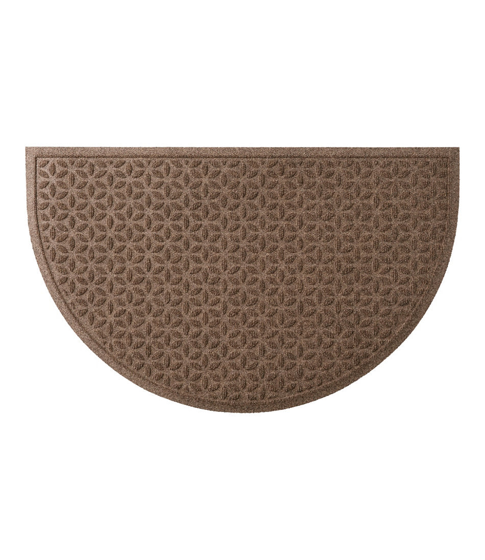 Heavyweight Recycled Waterhog Doormat, Half Round, Blooming Circles | L.L.Bean US
