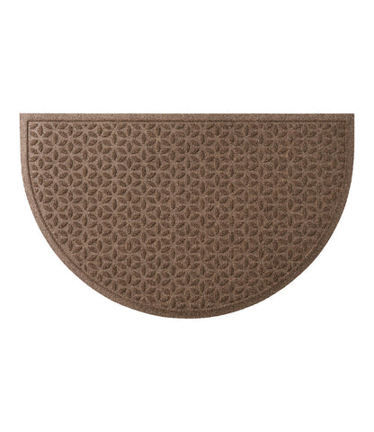 Heavyweight Recycled Waterhog Doormat, Half Round, Blooming Circles | L.L.Bean US