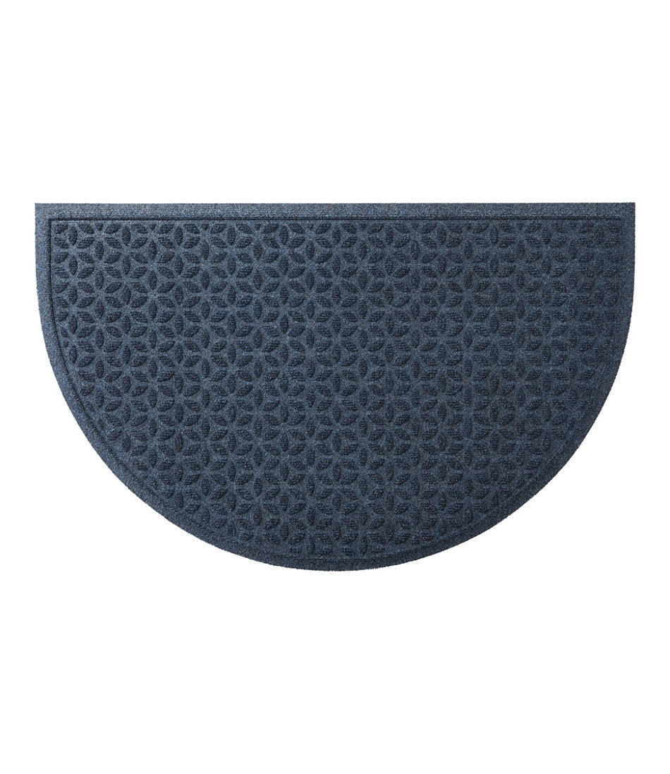 Heavyweight Recycled Waterhog Doormat, Half Round, Blooming Circles | L.L.Bean US