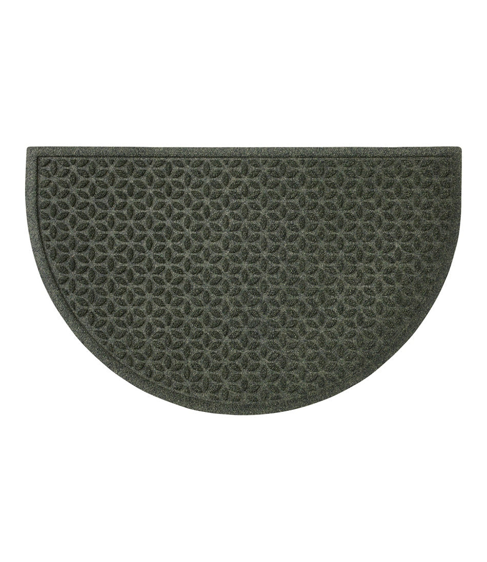 Heavyweight Recycled Waterhog Doormat, Half Round, Blooming Circles | L.L.Bean US