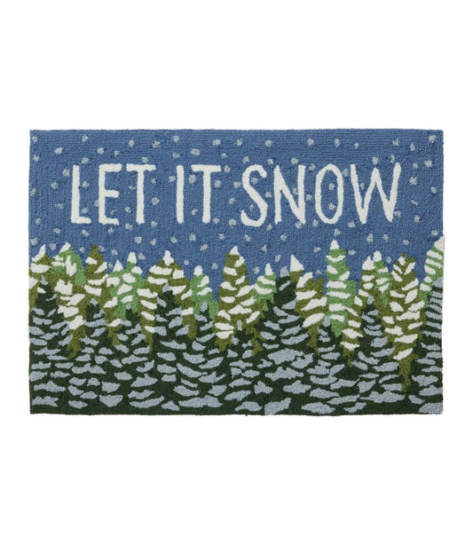 Indoor/Outdoor Vacationland Rug, Frosted Trees | L.L.Bean outlet