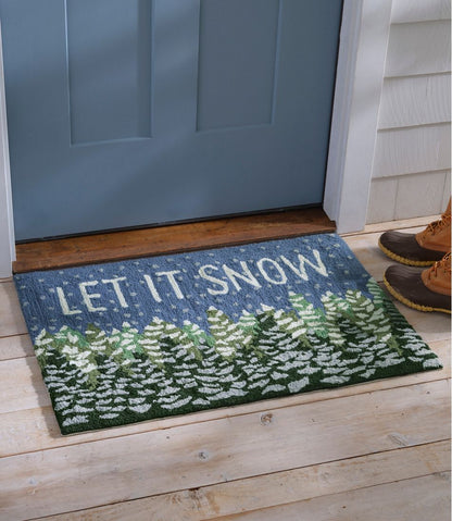Indoor/Outdoor Vacationland Rug, Frosted Trees | L.L.Bean outlet