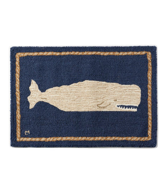 Wool Hooked Novelty Rug, Whale | L.L.Bean for sale