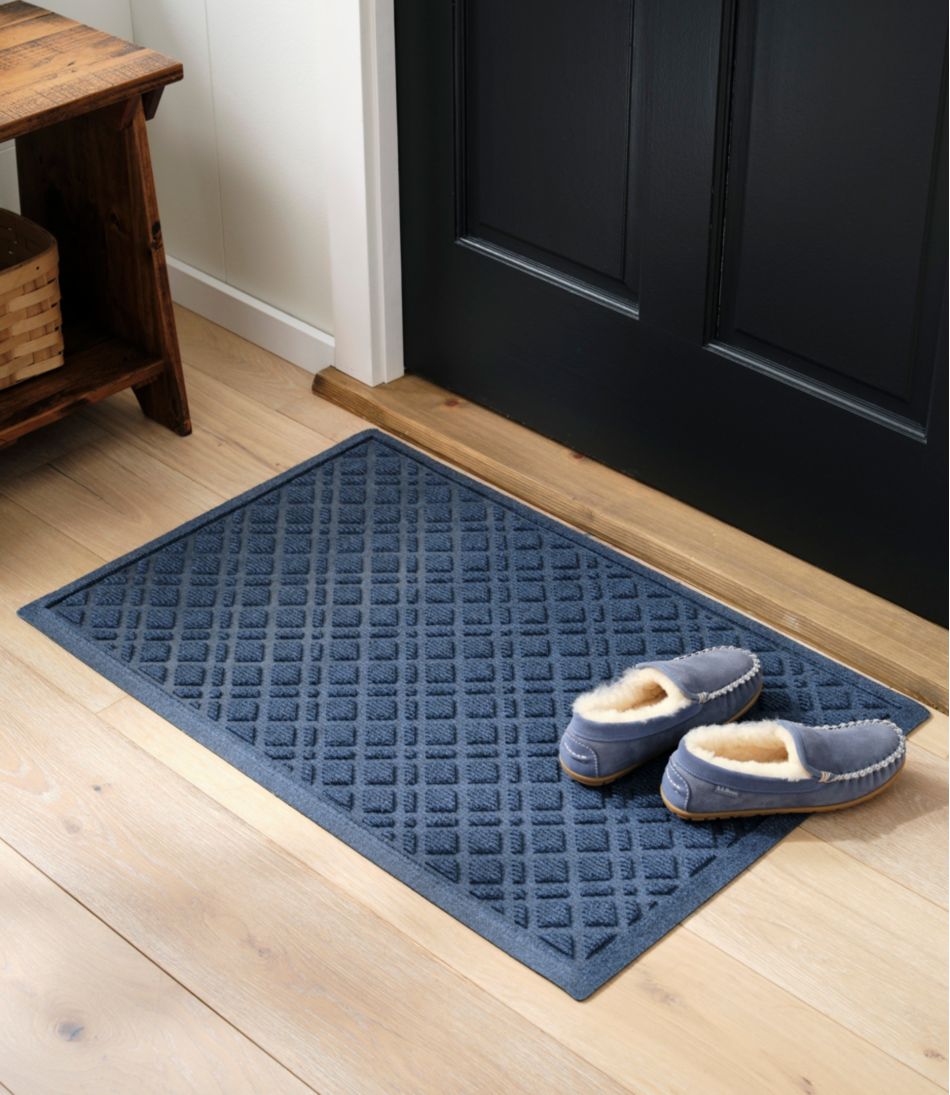 Heavyweight Recycled Waterhog Doormat, Plaid | L.L.Bean US