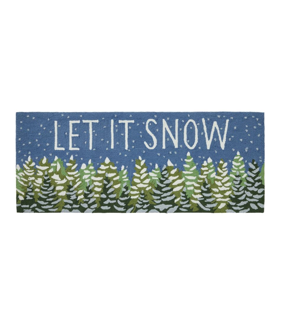 Indoor/Outdoor Vacationland Runner, Frosted Trees | L.L.Bean online