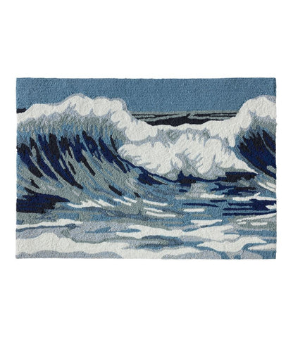 Indoor/Outdoor Vacationland Rug, Ocean Waves | L.L.Bean discount