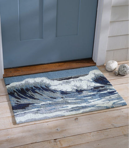 Indoor/Outdoor Vacationland Rug, Ocean Waves | L.L.Bean discount