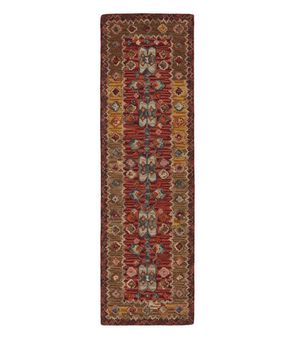 Double Border Wool Hooked Runner, Sienna Multi | L.L.Bean US