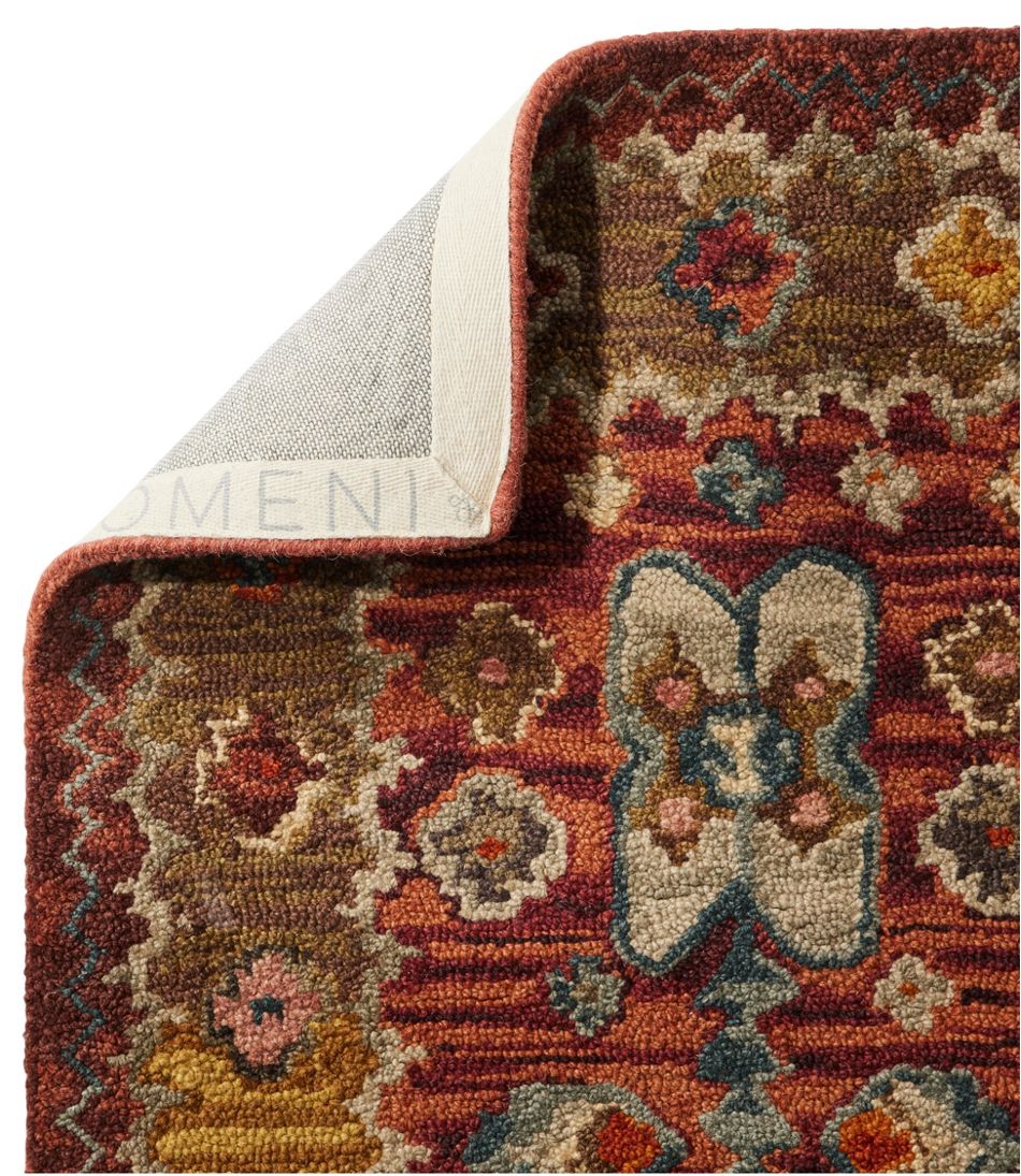 Double Border Wool Hooked Runner, Sienna Multi | L.L.Bean US