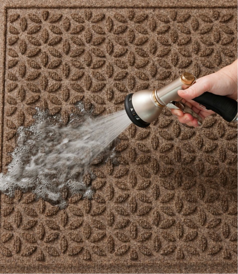 Heavyweight Recycled Waterhog Doormat, Blooming Circles, Personalized | L.L.Bean outlet