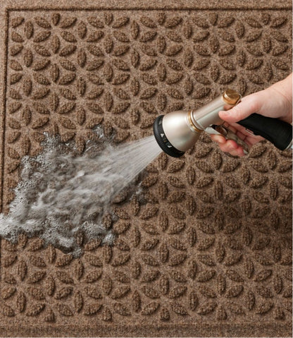 Heavyweight Recycled Waterhog Doormat, Blooming Circles, Personalized | L.L.Bean outlet