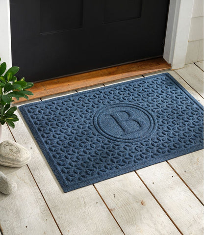 Heavyweight Recycled Waterhog Doormat, Blooming Circles, Personalized | L.L.Bean outlet