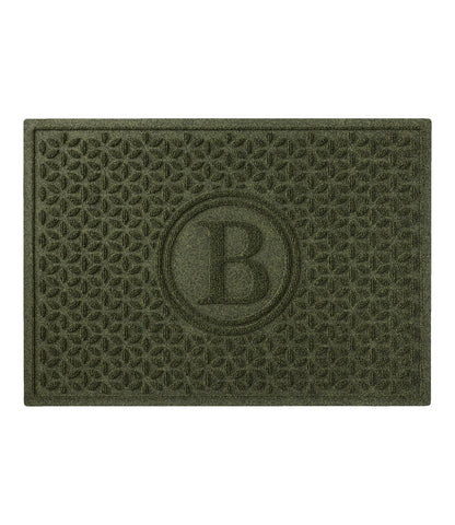 Heavyweight Recycled Waterhog Doormat, Blooming Circles, Personalized | L.L.Bean outlet