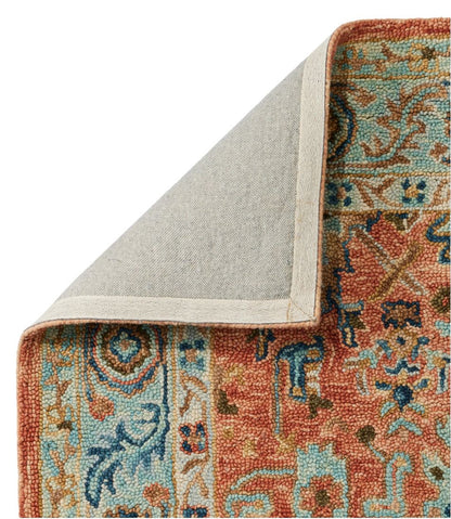 Single Border Terracotta Wool Tufted Rug | L.L.Bean sale