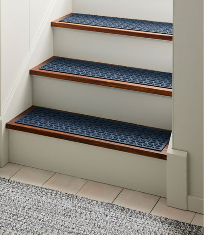 Heavyweight Waterhog Mat, Stair Treads, Set of Four, Blooming Circles | L.L.Bean for sale