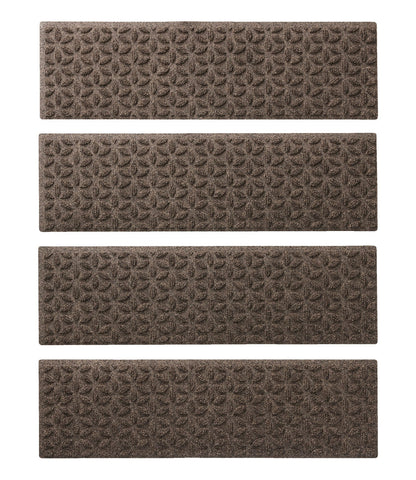 Heavyweight Waterhog Mat, Stair Treads, Set of Four, Blooming Circles | L.L.Bean for sale