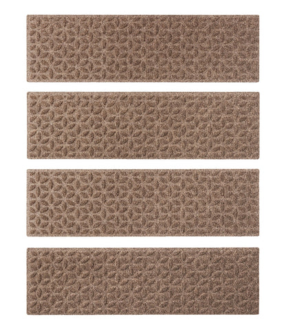 Heavyweight Waterhog Mat, Stair Treads, Set of Four, Blooming Circles | L.L.Bean for sale
