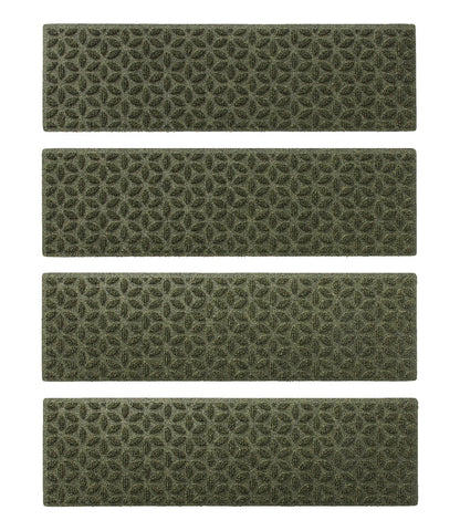 Heavyweight Waterhog Mat, Stair Treads, Set of Four, Blooming Circles | L.L.Bean for sale