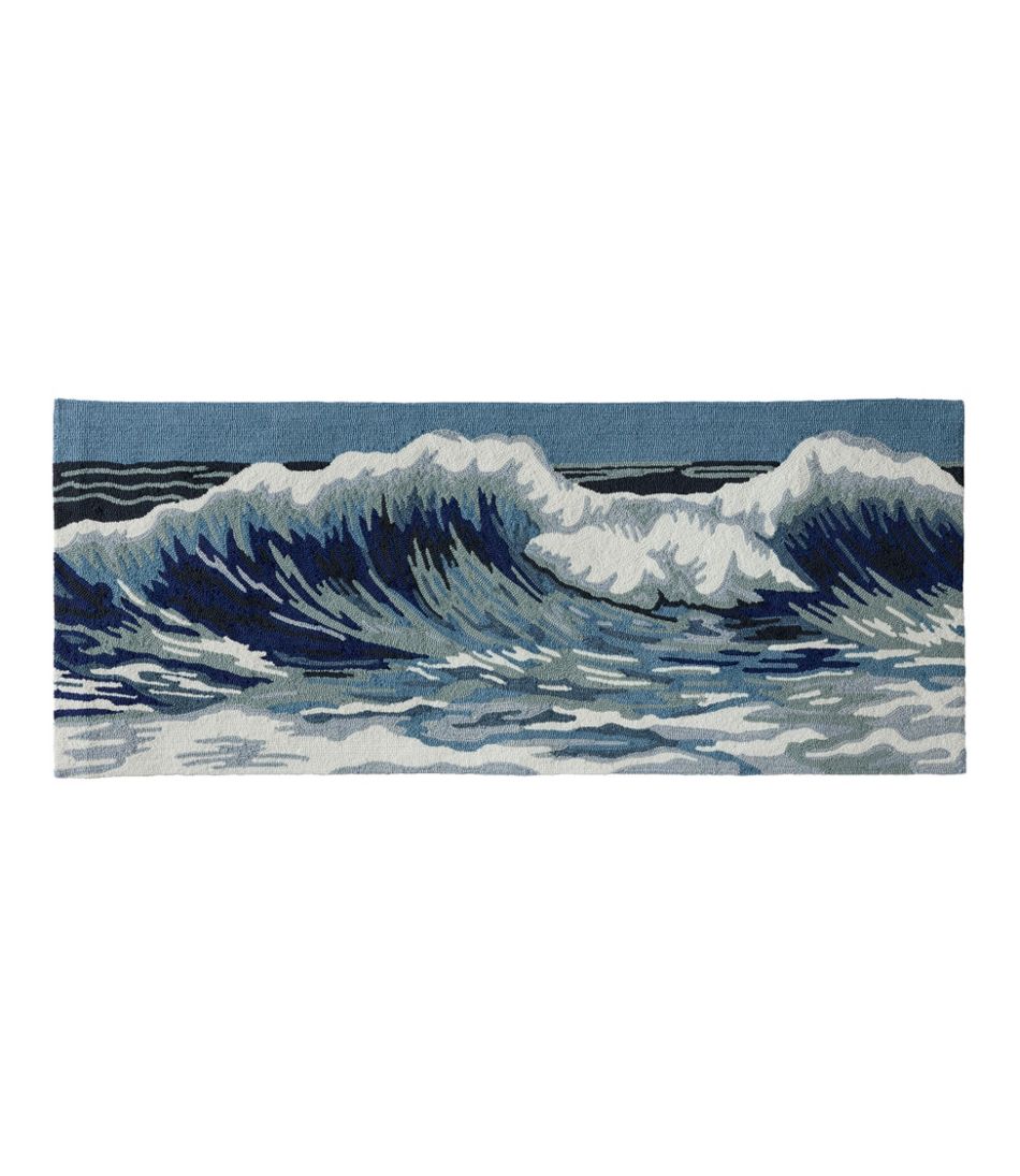 Indoor/Outdoor Vacationland Runner, Ocean Waves | L.L.Bean US